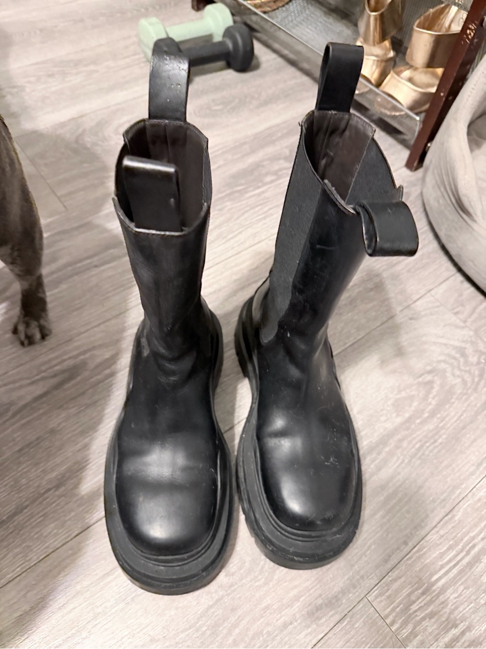 Black bottega Chelsea Work Boots